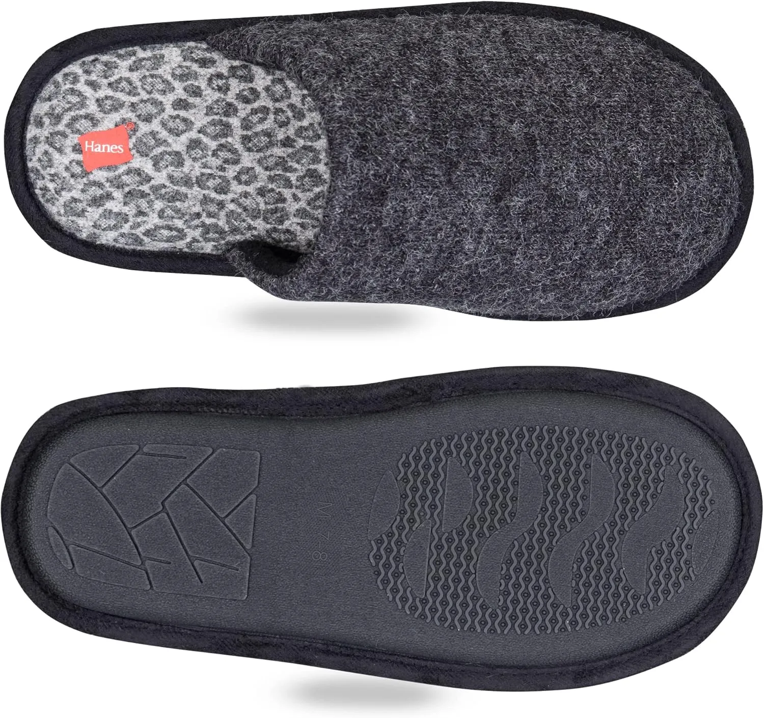 Hanes womens Comfort Cotton on Scuff With Memory Foam and Anti-skid Sole Slipper
