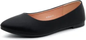 Herstyle Elina Women's Flats, Pointed Toe Ballet Flat Shoes, Slip-On Dressy Flats, Comfortable Casual Ballerina Shoes for Daily Wear, Work, Office, and Party