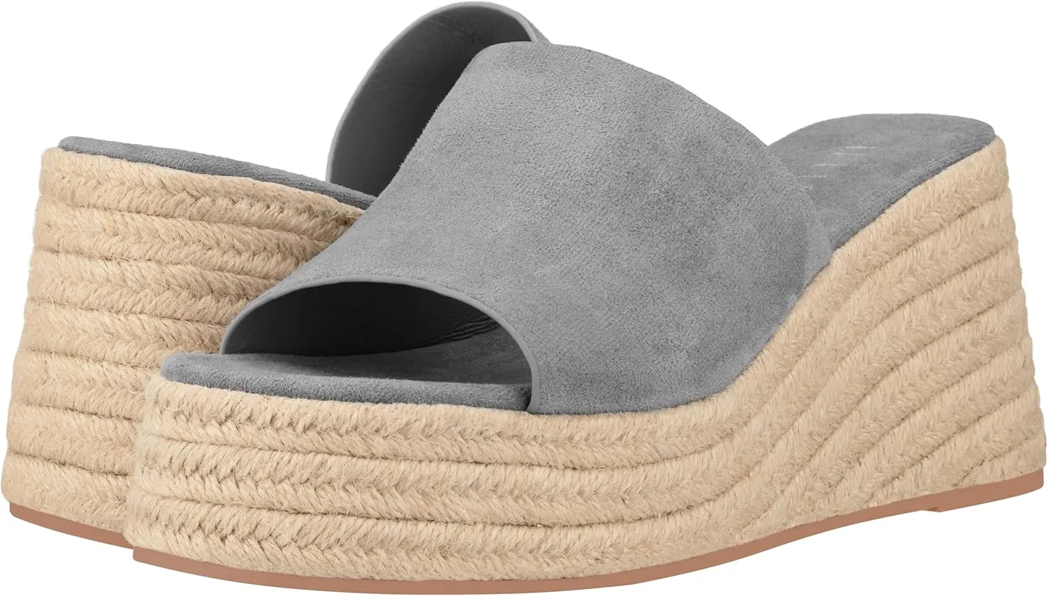 ILLUDE Women's Wedge Sandal Espadrille Platform Slip On Open Toe Wedge Heel Sandals