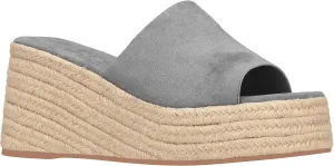 ILLUDE Women's Wedge Sandal Espadrille Platform Slip On Open Toe Wedge Heel Sandals