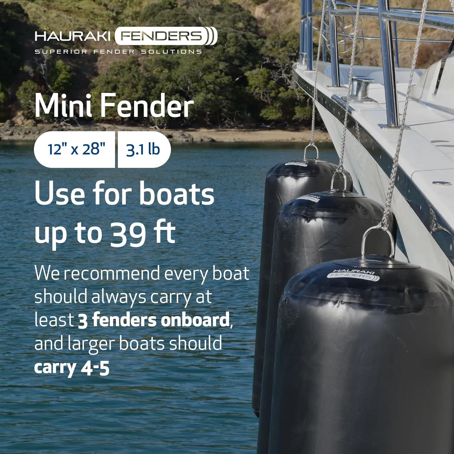 Inflatable Boat Fenders for Boats and Yachts Deflatable for Easy Storage - Designed Heavy Duty for Horizontal and Vertical Use