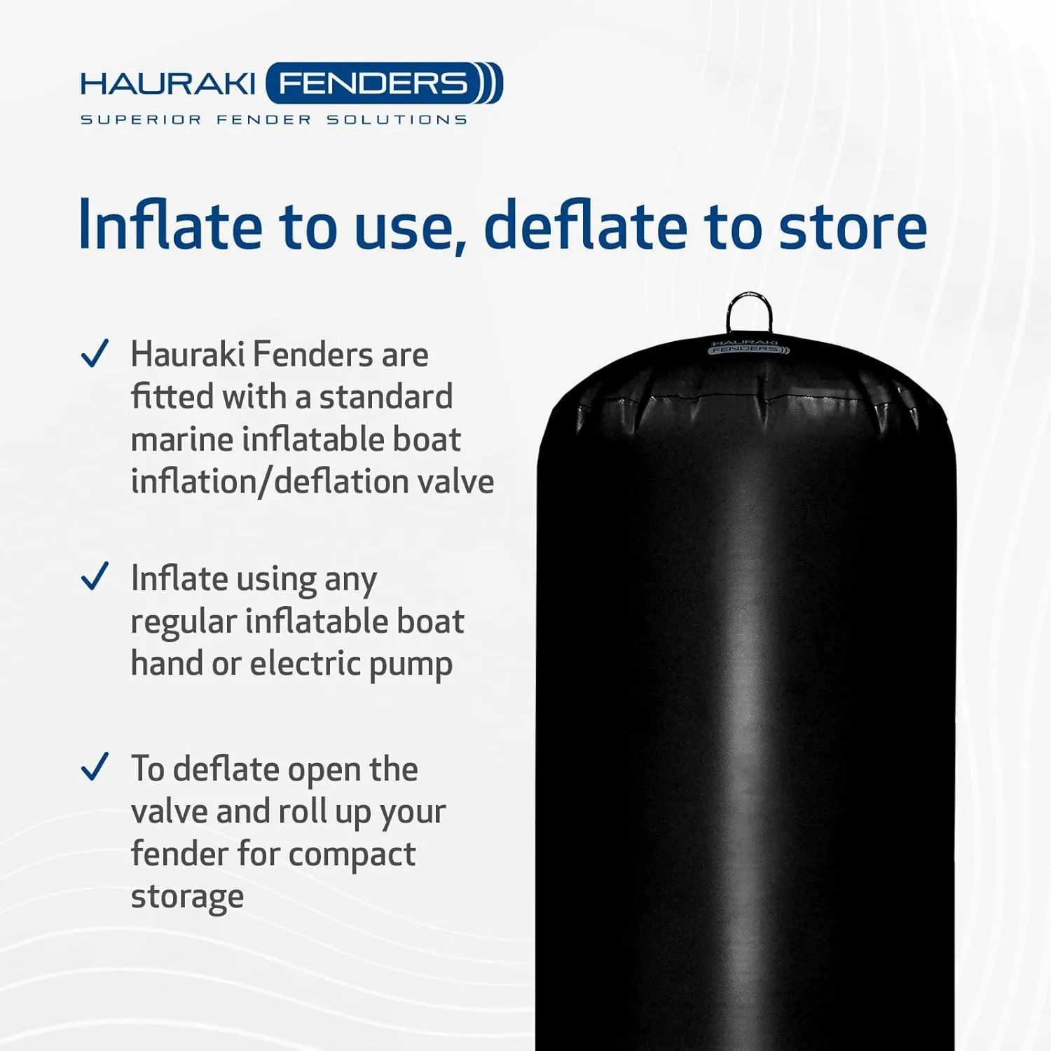 Inflatable Boat Fenders for Boats and Yachts Deflatable for Easy Storage - Designed Heavy Duty for Horizontal and Vertical Use