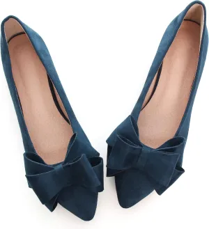JiangWei Shu Women's Ballet Flats Solid Slip On Walking Shoes