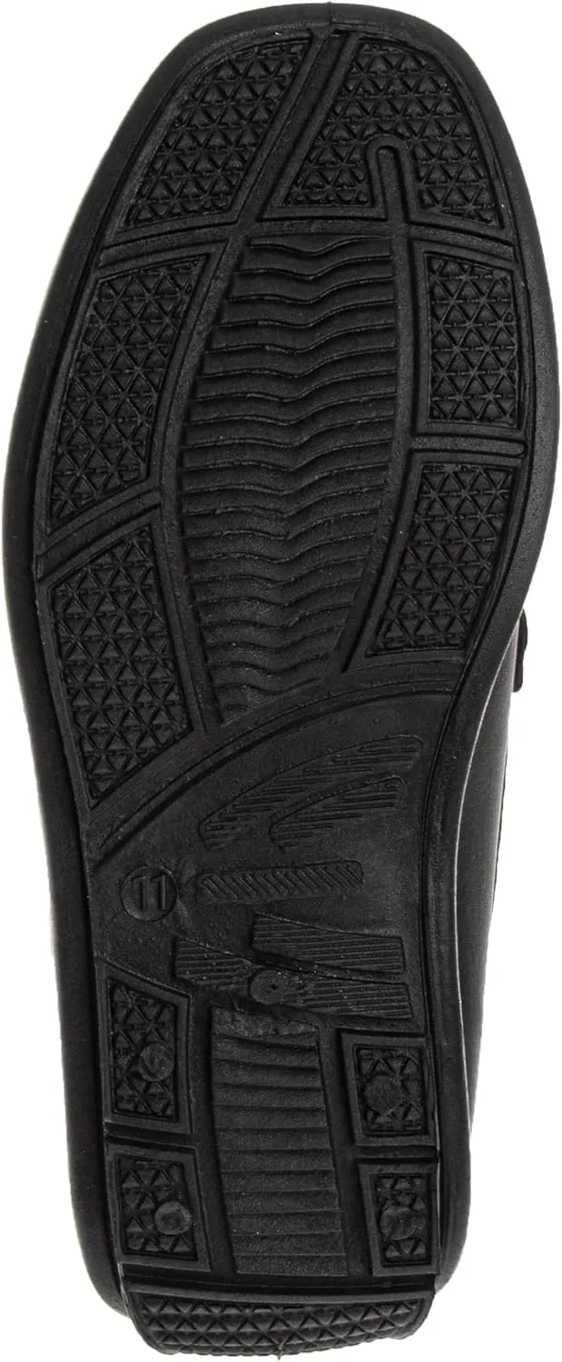 Josmo Boys’ Shoes – Casual Leatherette Moccasin Driving Loafers (Size: 5T-5 Big Kid)