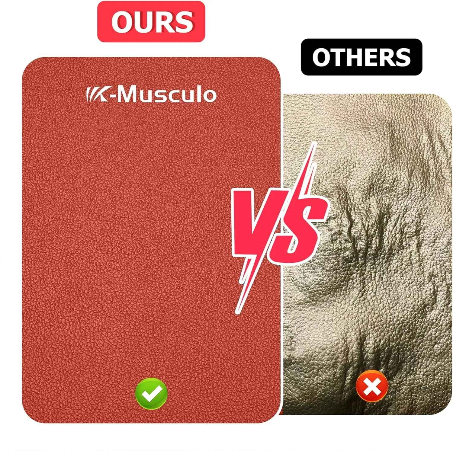 K-Musculo Vinyl Fabric, Marine Faux Leather Upholstery, for Upholstery Crafts, DIY Sewings, Sofa, Handbag, Earrings, Hair Bows Decorations (Orange Red 54'' X 108'' inch 3Yd)