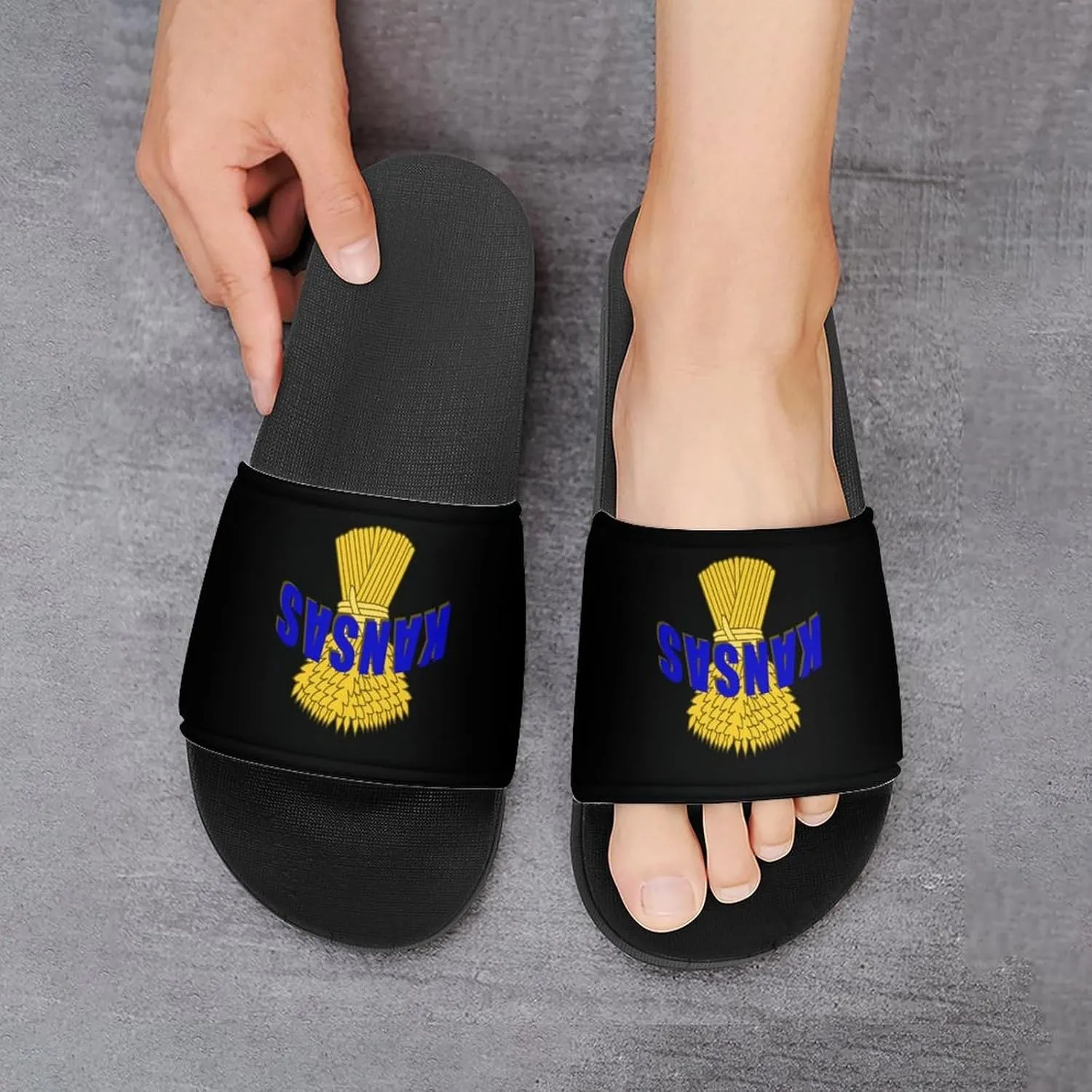 Kansas Wheat Cereal Crop Shower Sandals PVC Pillow Slippers Bath Slip On Home Shoes Non-Slip for Outdoor