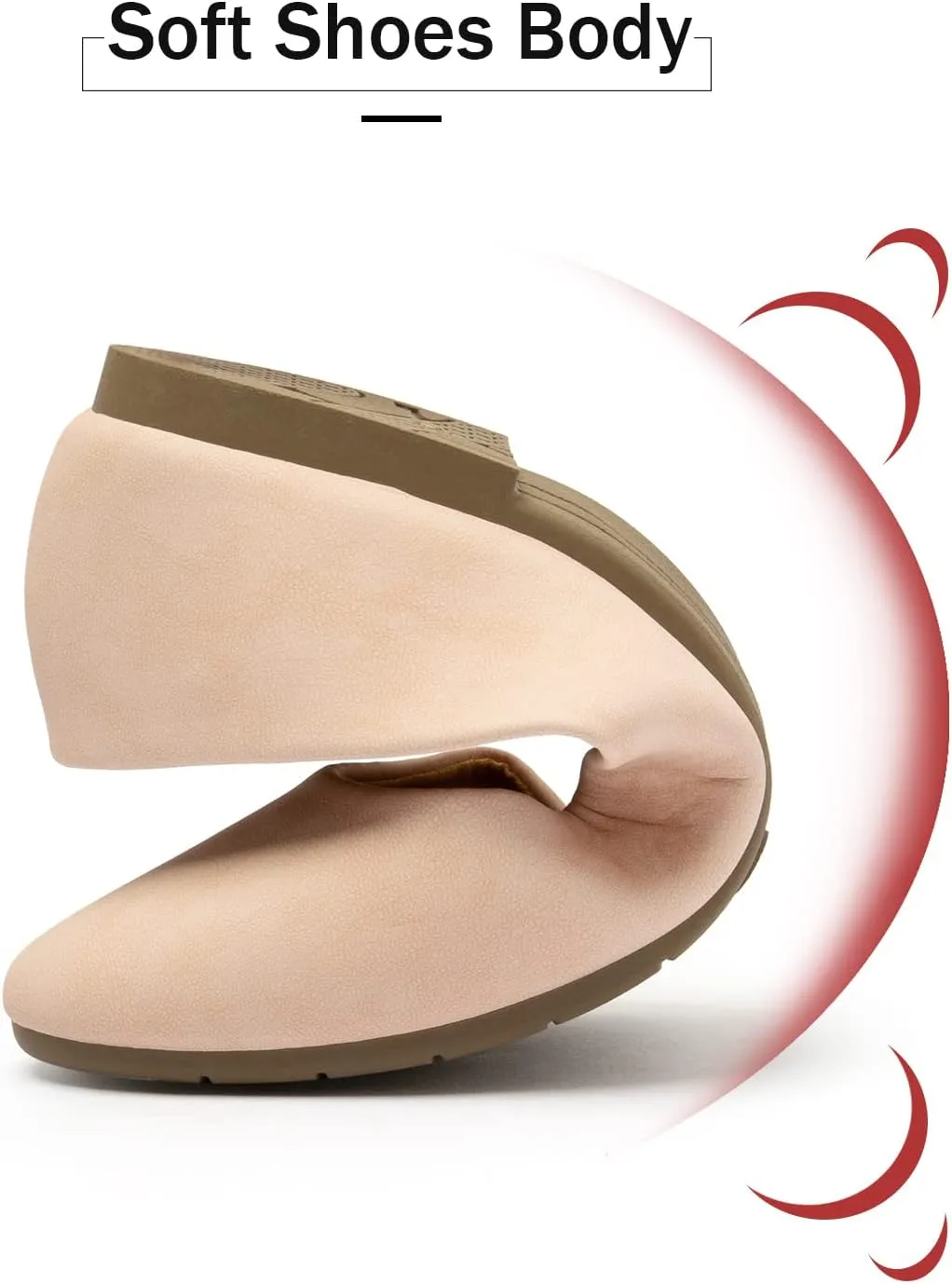 katliu Women Comfort Flats Round Toe Ballet Flats Slip on Walking Flat Shoes