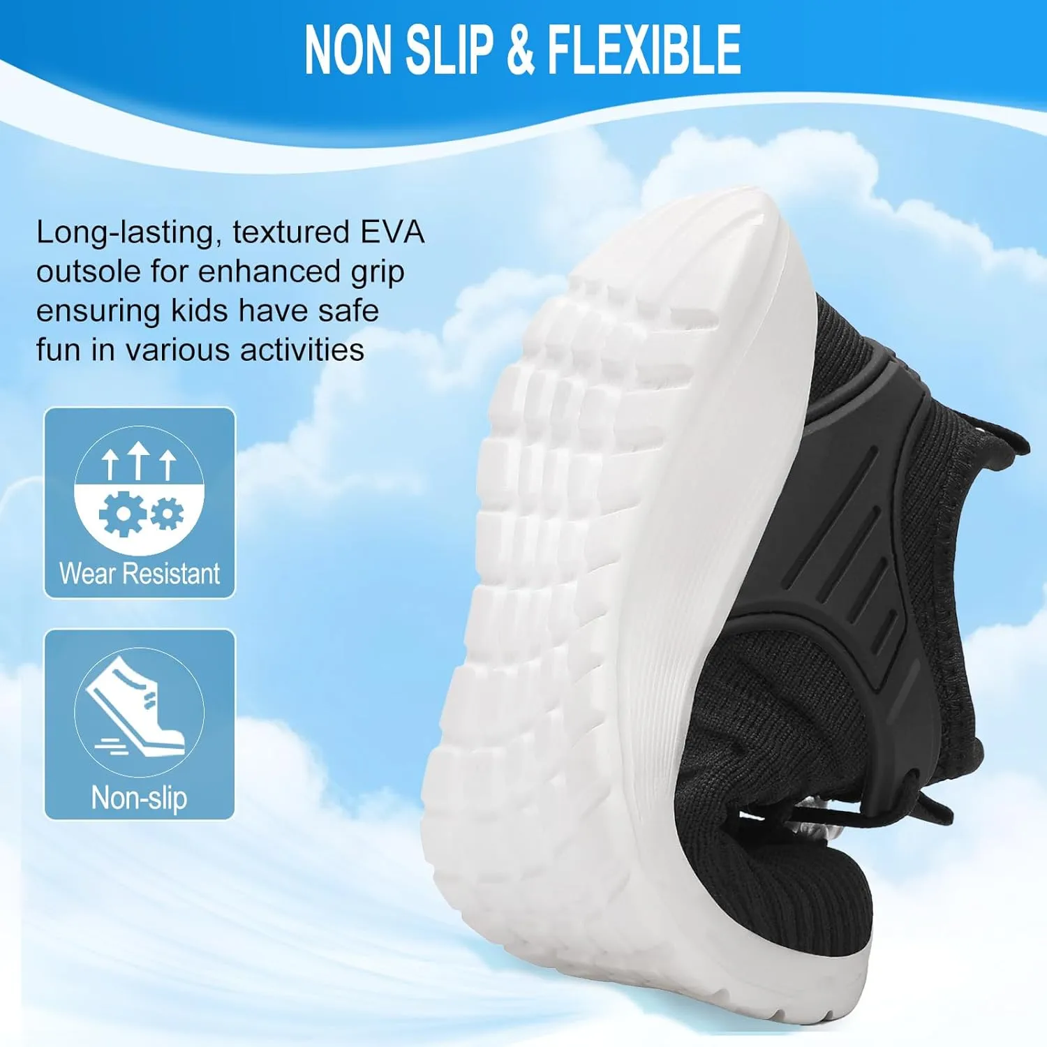 KESCOO Boys Girls Sneakers Kids Tennis Shoes Lightweight Breathable Students Sports Athletic Running Shoes for Little/Big Kid
