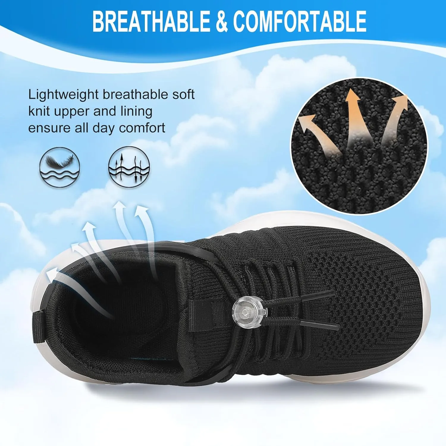 KESCOO Boys Girls Sneakers Kids Tennis Shoes Lightweight Breathable Students Sports Athletic Running Shoes for Little/Big Kid