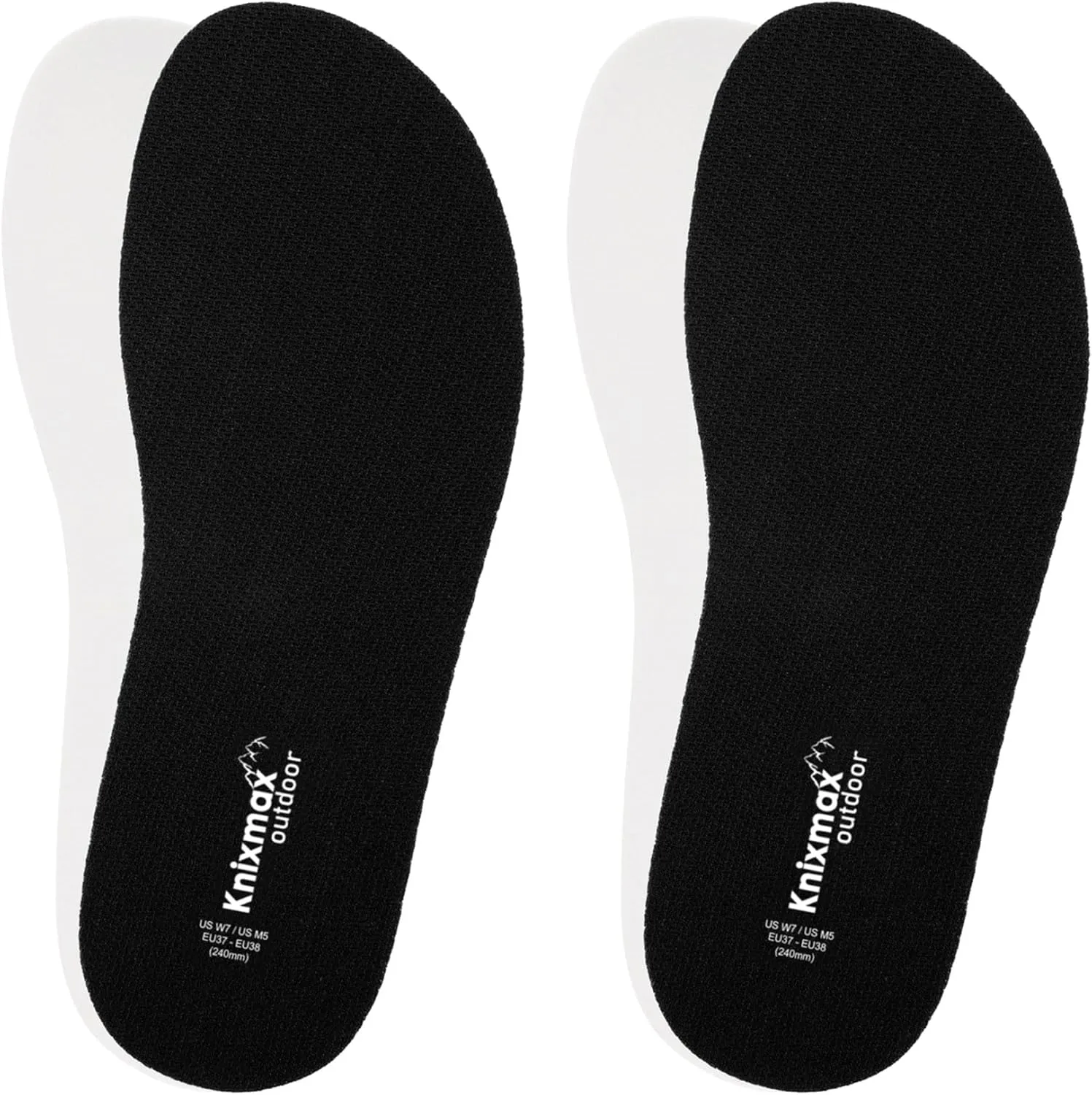 Knixmax 2 Pairs Insoles for Crocs Clog, Comfort Thin Replacement Innersoles for Men Women, Wide Fit Shoe Inserts for Garden Shoes Sneakers Flats Water Sandals Nurse Clogs