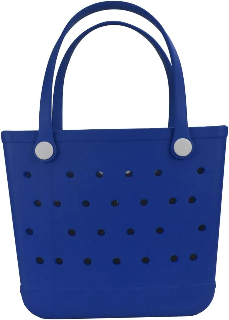 Large Beach Bag, Rubber Beach Tote Bag, Waterproof Washable Durable Open Beach Bag Tote for Beach Boat Pool Sports