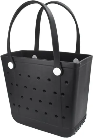 Large Beach Bag, Rubber Beach Tote Bag, Waterproof Washable Durable Open Beach Bag Tote for Beach Boat Pool Sports