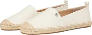 Lauren Ralph Lauren Women's Cameryn Iv Tumbled Leather Espadrille Loafer Flat