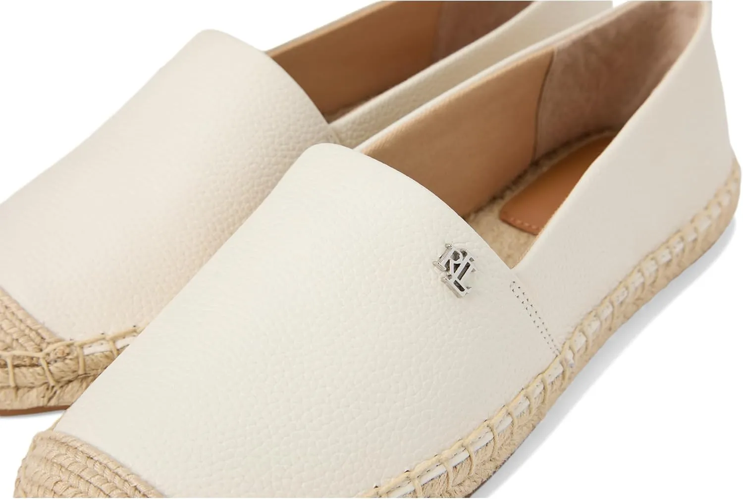 Lauren Ralph Lauren Women's Cameryn Iv Tumbled Leather Espadrille Loafer Flat