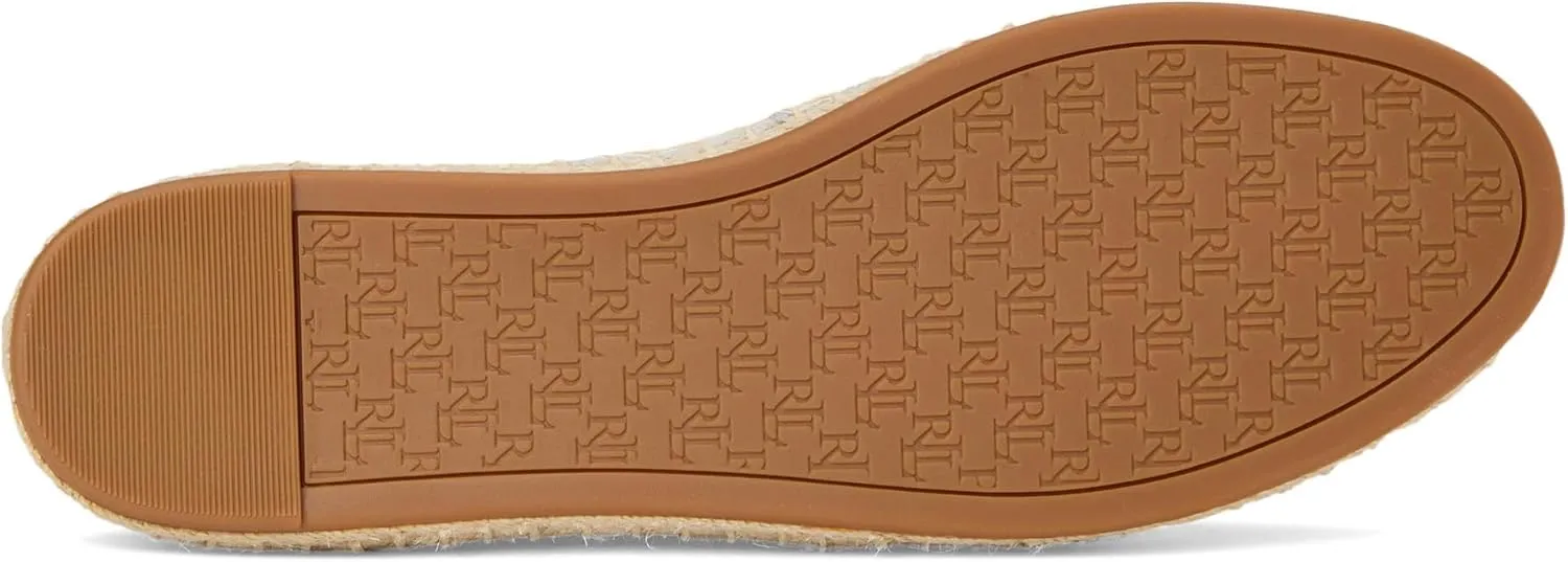 Lauren Ralph Lauren Women's Cameryn Iv Tumbled Leather Espadrille Loafer Flat