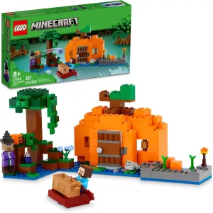 LEGO Minecraft The Pumpkin Farm - Building Toy for Kids Age 8  - Toy for Boys, Girls, & Gamers W/Steve Minifigure, Witch, & More - 21248