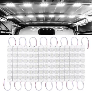 Linkstyle 12V 90 LEDs Van Interior Lights Kit, Super Bright Ceiling Dome Lamp Lights for Van RV Trailer Boat Bus, 15 Modules White