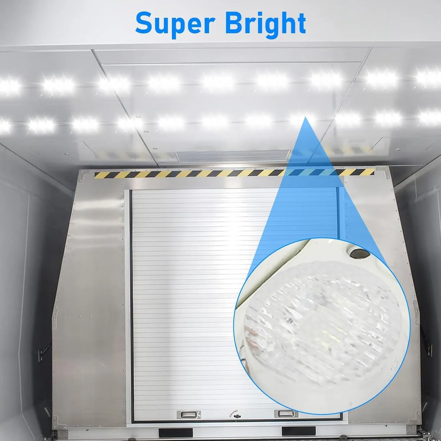 Linkstyle 12V 90 LEDs Van Interior Lights Kit, Super Bright Ceiling Dome Lamp Lights for Van RV Trailer Boat Bus, 15 Modules White