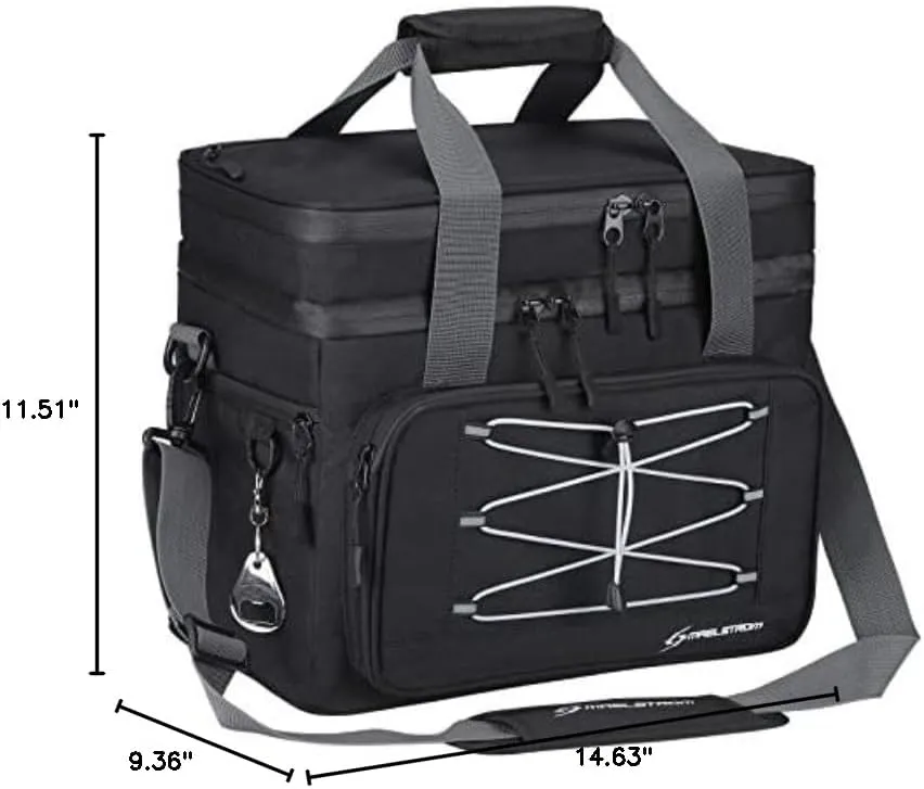 Maelstrom Soft Cooler Bag,Collapsible Soft Sided Cooler,24/30/60/75 Cans Beach Cooler,Ice Chest,Large Leakproof Camping Cooler,Portable Travel Cooler for Grocery Shopping,Camping,Road Trips