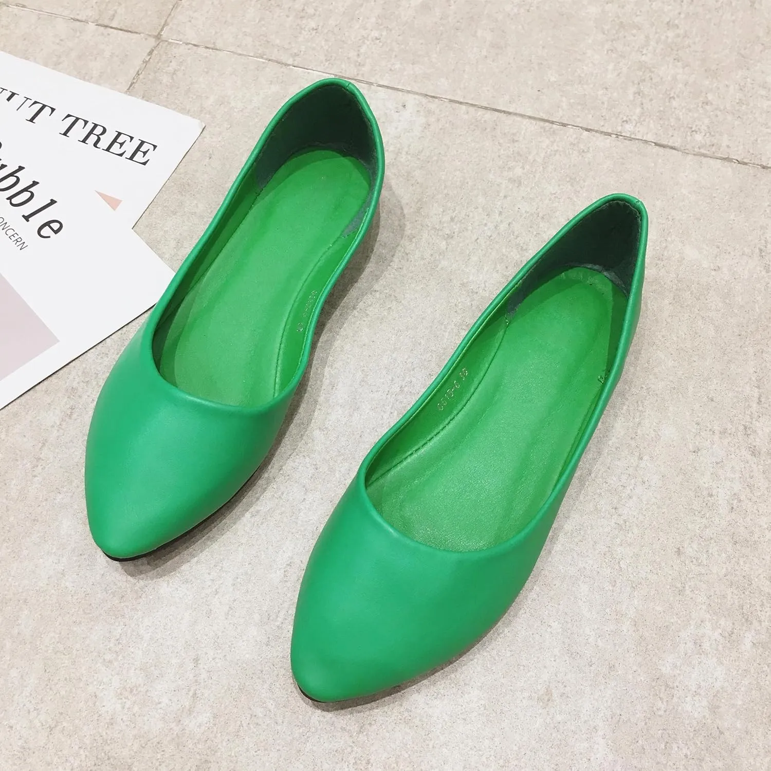 MAIERNISI JESSI Flats for Women Ballet Flats Pointed Toe Dress Business Casual Shoes