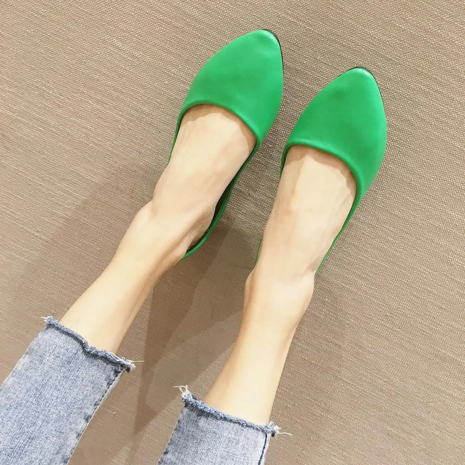 MAIERNISI JESSI Flats for Women Ballet Flats Pointed Toe Dress Business Casual Shoes