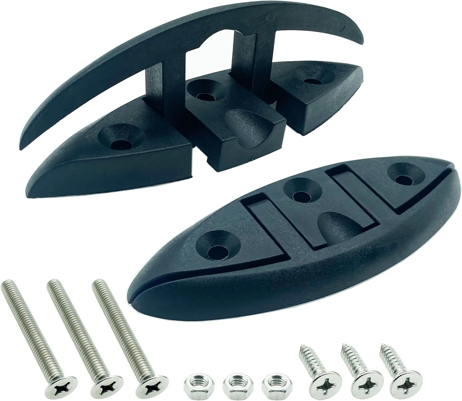 Marine Nylon 5" Folding Cleat,Flip Up Dock Cleat,Boat Kayak Mooring Cleat Accessories(2 Pcs)