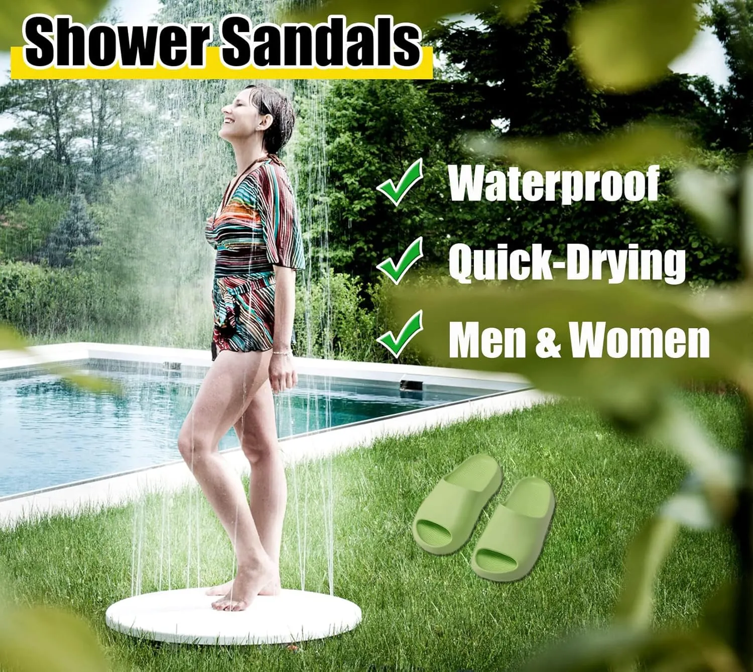 Men Women Cloud Cushion Slides EVA Pillow Slippers Cute Cartoon Print Non-Slip Shower Sandals Open Toe for Bathroom House Spa Gym Home Soft Comfy Shoes