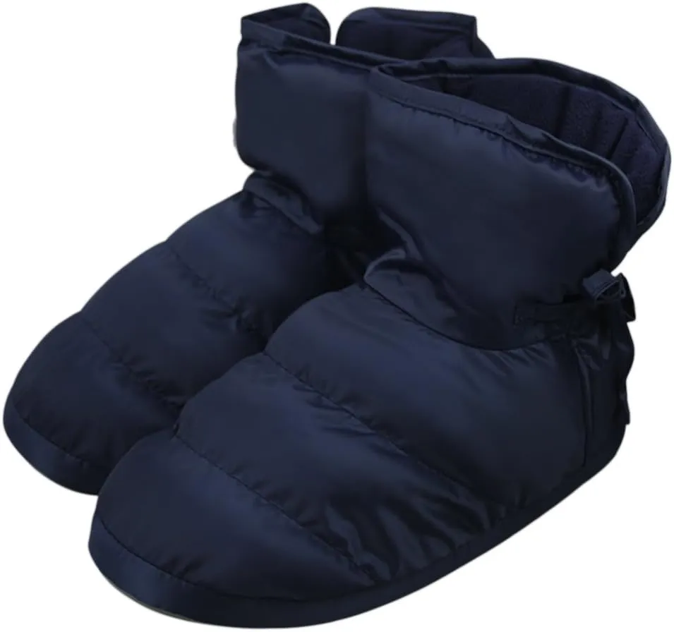 Men Women Soft Down Slippers Thermal Ankle Boots Anti-Slip Thicken Padded High-Top Boots Plush Lining Slippers Household Indoor Outdoor Shoes