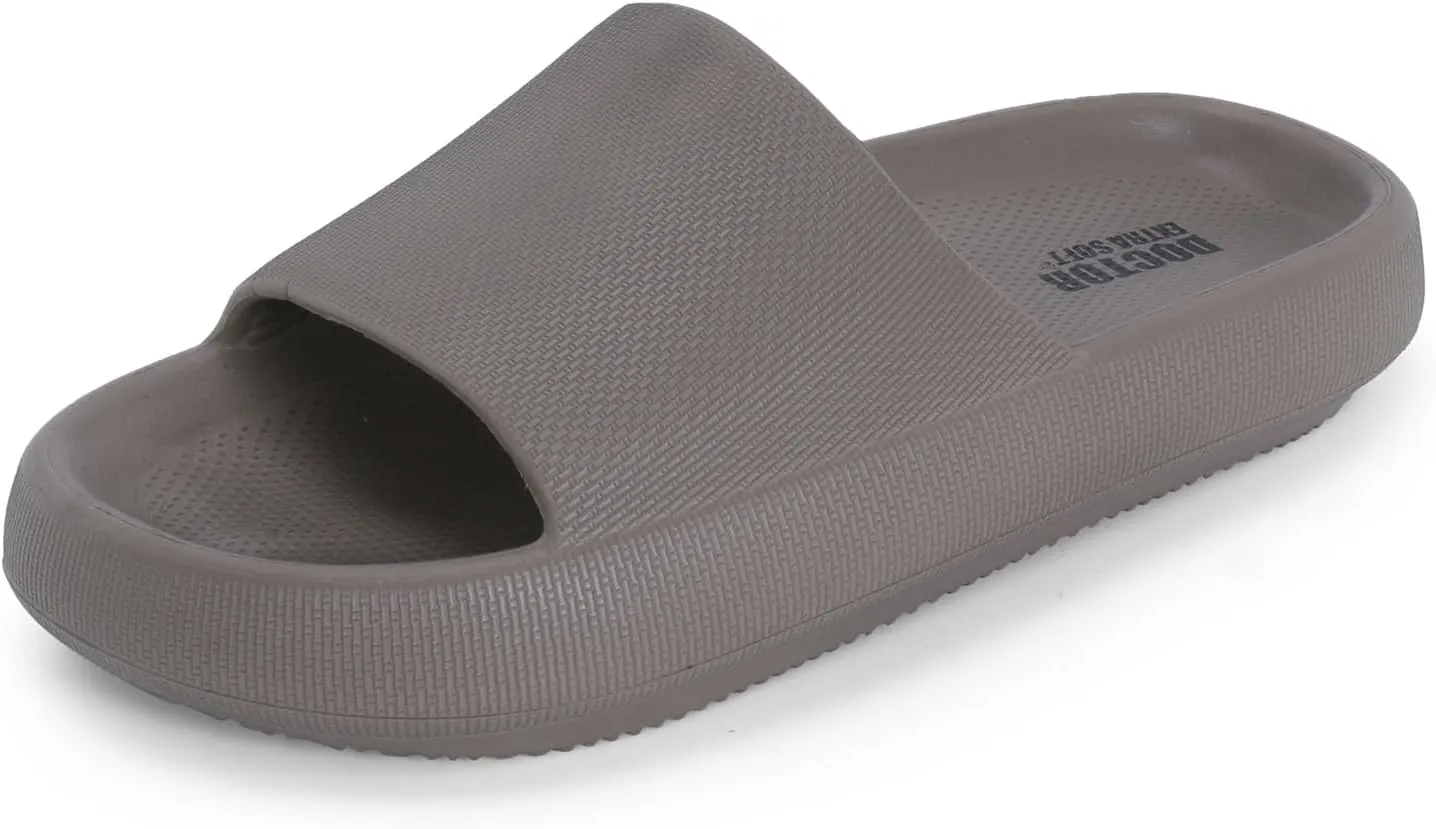 Men's Classic Ultra Soft Sliders/Slippers with Cushion FootBed for Adult | Comfortable & Light Weight | Stylish & Anti-Skid | Waterproof & Everyday Flip Flops for Gents/Boys D-504
