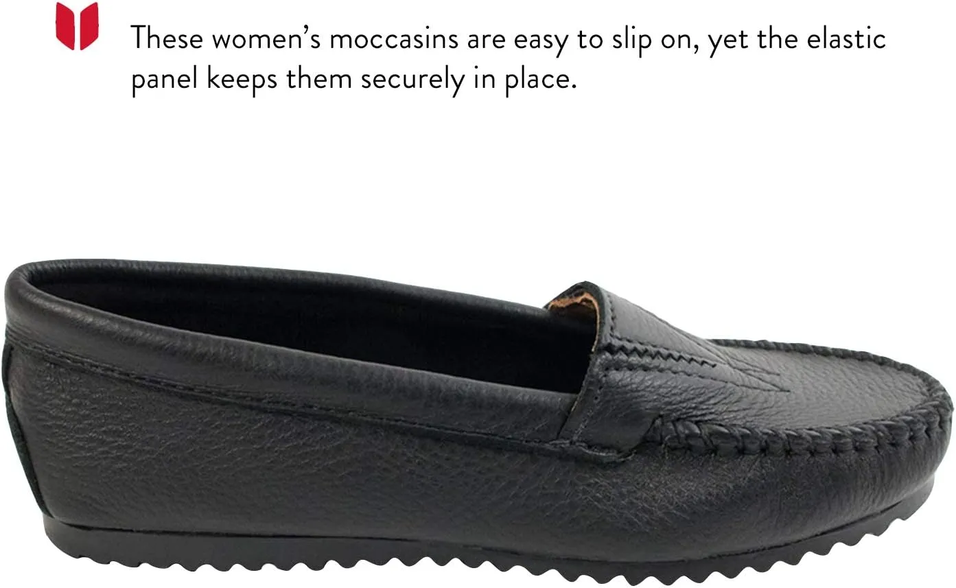 Minnetonka Women's Deerskin Gore Front Moccasin
