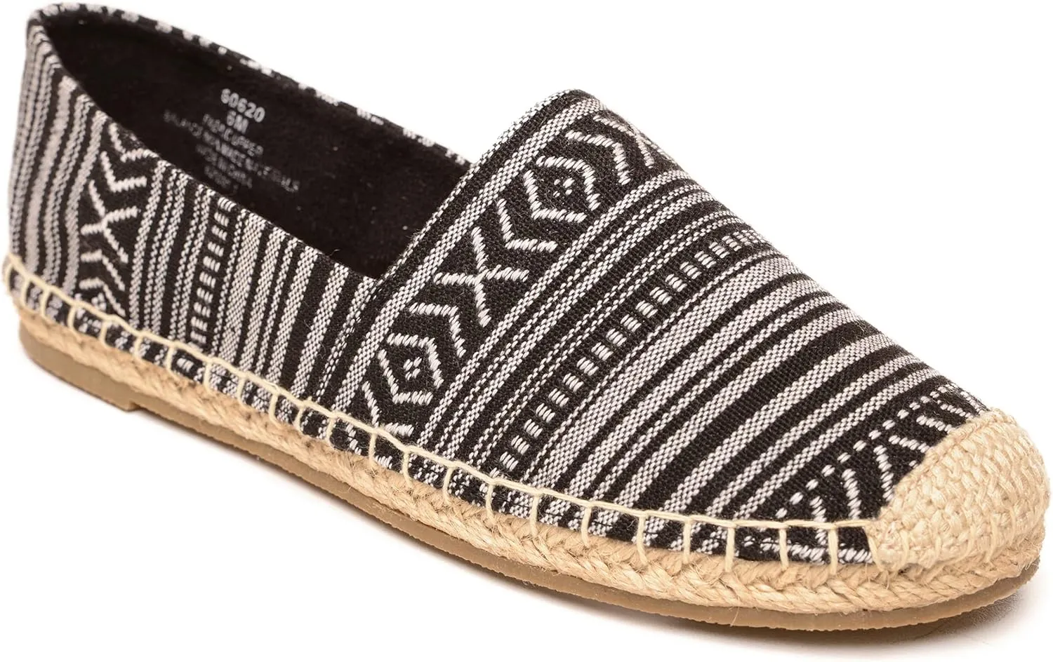 Minnetonka Women’s Pam Espadrille - Handcrafted with Microsuede Fabric Lining, MinnFLEX Rubber Outsole, Elastic Gore, Patterned Fabric Upper, and Cushion Insole
