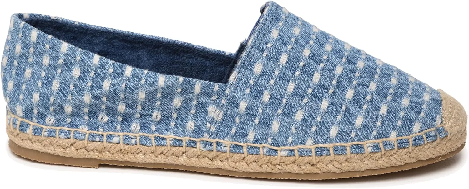 Minnetonka Women’s Pam Espadrille - Handcrafted with Microsuede Fabric Lining, MinnFLEX Rubber Outsole, Elastic Gore, Patterned Fabric Upper, and Cushion Insole
