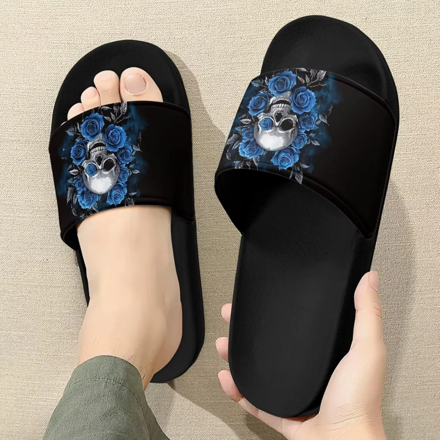 Mumeson Unisex Slippers House Shoes Summer Non-Slip Beach Sandals Shoes Light Indoor Outdoor Slipper US Size 5-11