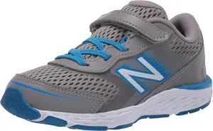 New Balance Kid's 680 V6 Hook and Loop Running Shoe, Marblehead/Vision Blue, 4 Infant
