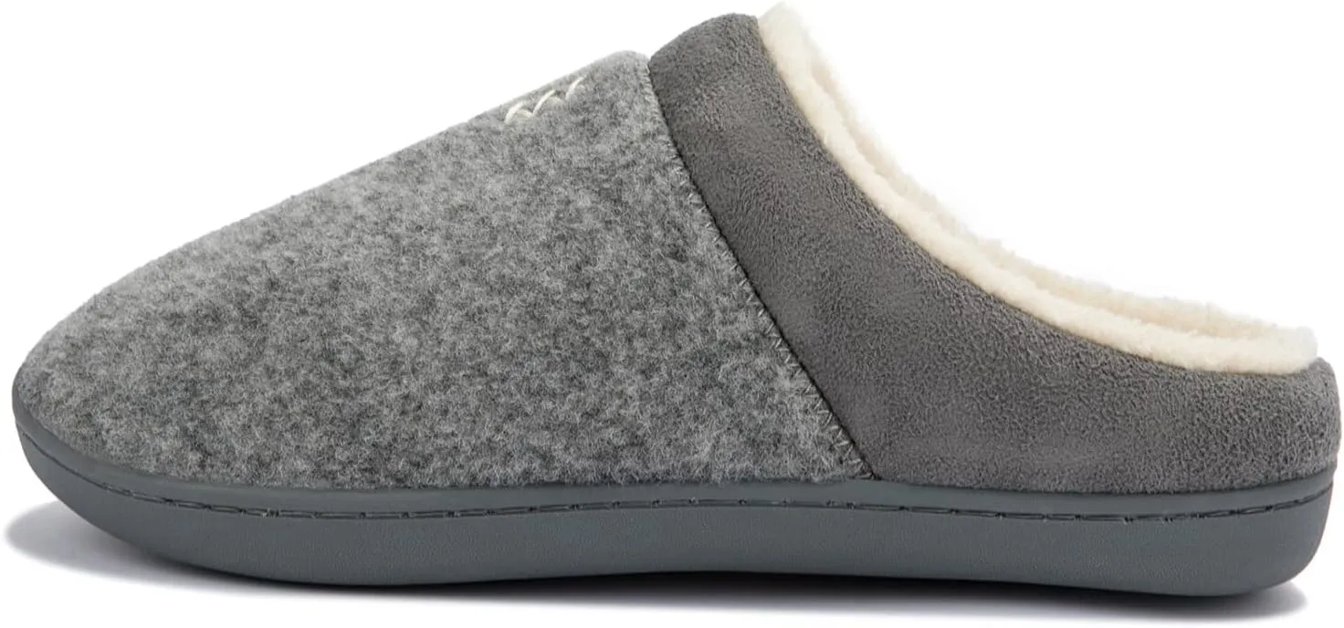 NewDenBer Women's Cozy Memory Foam Slippers Soft Fleece Lined Slip on Indoor Outdoor House Shoes