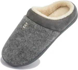 NewDenBer Women's Cozy Memory Foam Slippers Soft Fleece Lined Slip on Indoor Outdoor House Shoes
