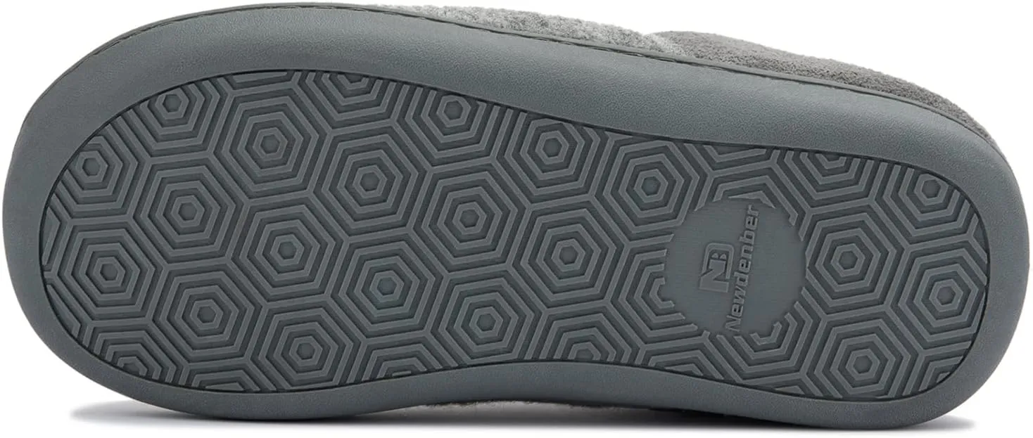 NewDenBer Women's Cozy Memory Foam Slippers Soft Fleece Lined Slip on Indoor Outdoor House Shoes