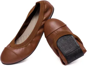 NITTI Women's Ballet Flats Classic Round Toe Flats Shoes Casual Comfort Slip On Soft Walking Shoes