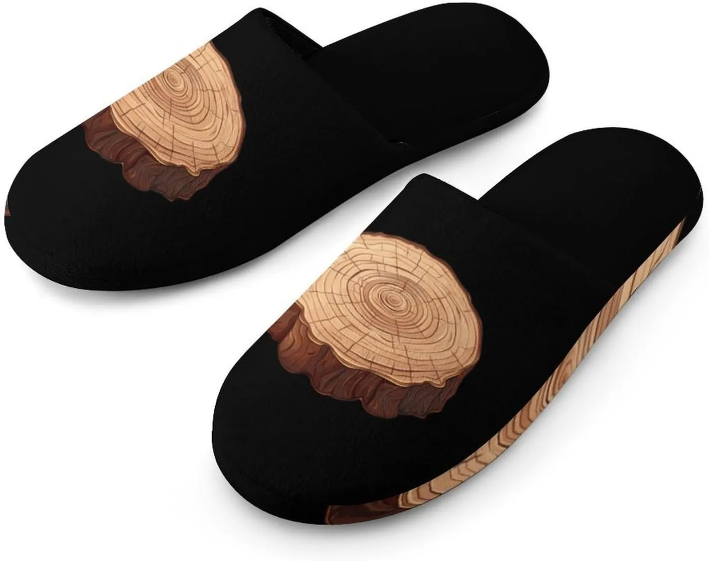 Oak Tree Ring Old Growth Tree Men's House Shoes Cotton Slippers Warm Bedroom Shoes Soft Slipper for Indoor Outdoor
