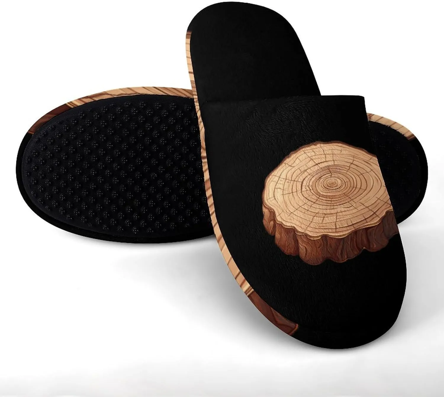 Oak Tree Ring Old Growth Tree Men's House Shoes Cotton Slippers Warm Bedroom Shoes Soft Slipper for Indoor Outdoor
