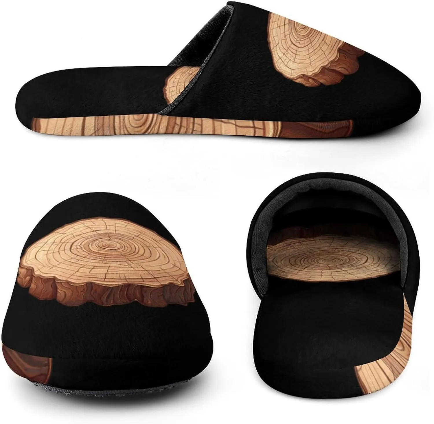Oak Tree Ring Old Growth Tree Men's House Shoes Cotton Slippers Warm Bedroom Shoes Soft Slipper for Indoor Outdoor