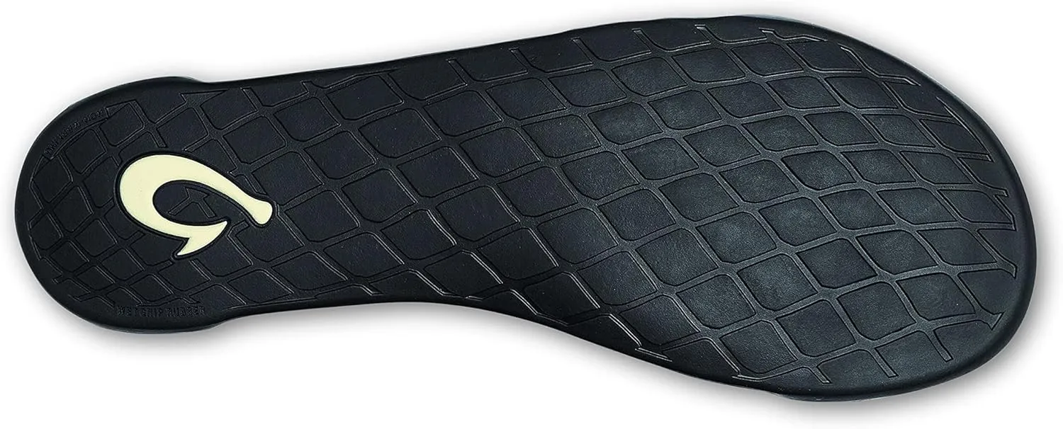 OluKai Mahana Men’s Soft Cotton Slippers, Cotton Blended Jersey & Full-Grain Leather Pull Loop, Comfortable & Breathable Fit
