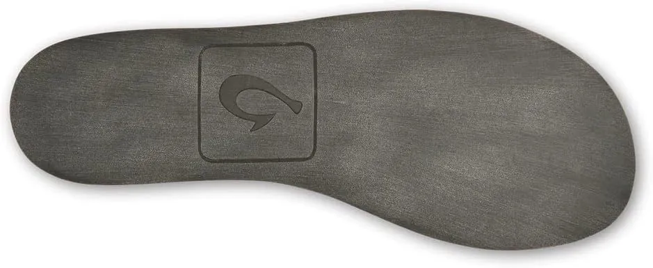 OLUKAI Moloa Hulu Men's Wool-Blend Slippers, Soft & Heathered Knit Slip On Shoes, Suede Leather Foxing, Drop-In Heel Design