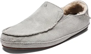 OLUKAI Nohea Slipper, Women's Slip-On Shoes, Genuine Shearling & Premium Nubuck Leather, Drop-In Heel Design, Cozy & Ultra-Soft Comfort Fit