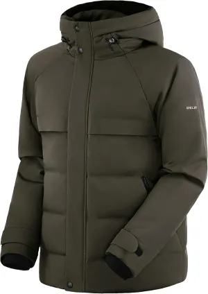Orolay Men's Down Jacket with Adjustable Hood