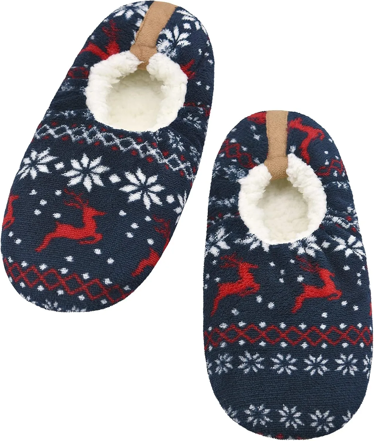 Panda Bros Mens Slipper Socks Low Cut Super Soft Warm Home Sock with Non-Slip Indoor Slipper Shoes Socks