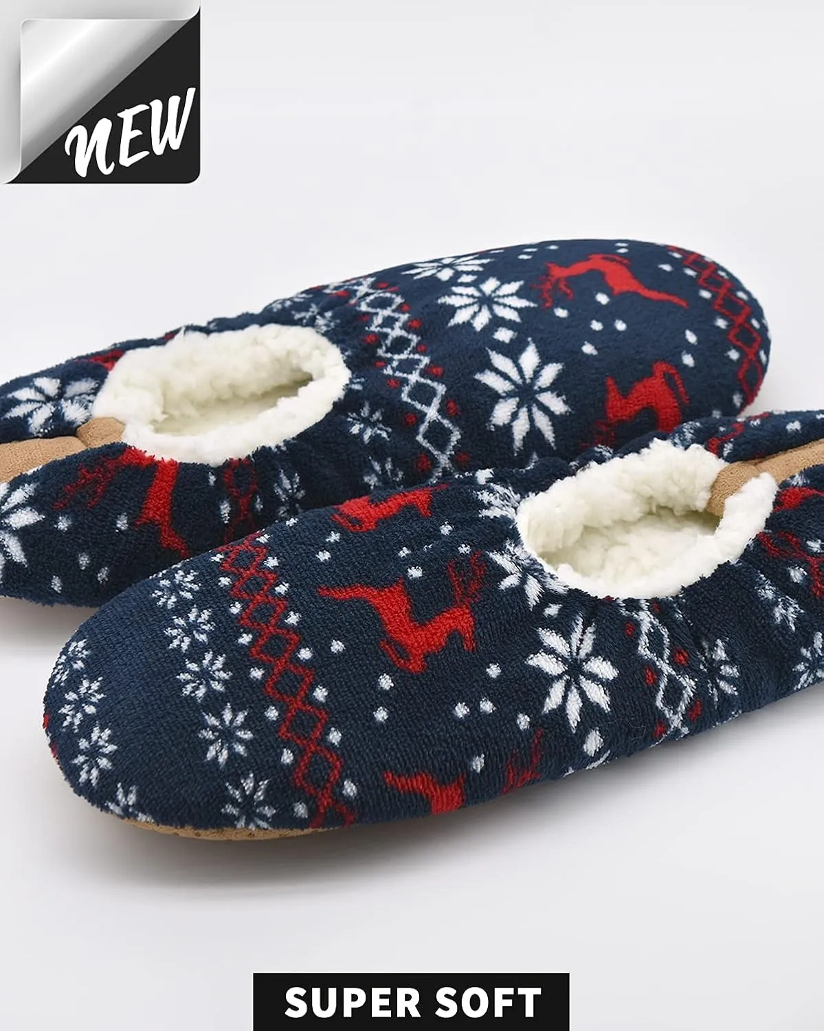Panda Bros Mens Slipper Socks Low Cut Super Soft Warm Home Sock with Non-Slip Indoor Slipper Shoes Socks