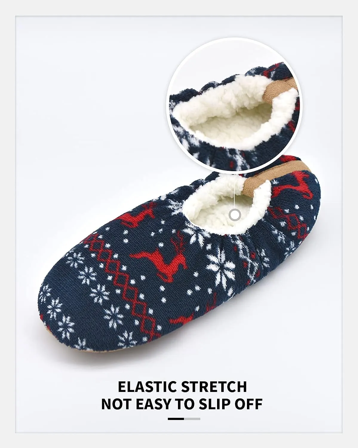 Panda Bros Mens Slipper Socks Low Cut Super Soft Warm Home Sock with Non-Slip Indoor Slipper Shoes Socks