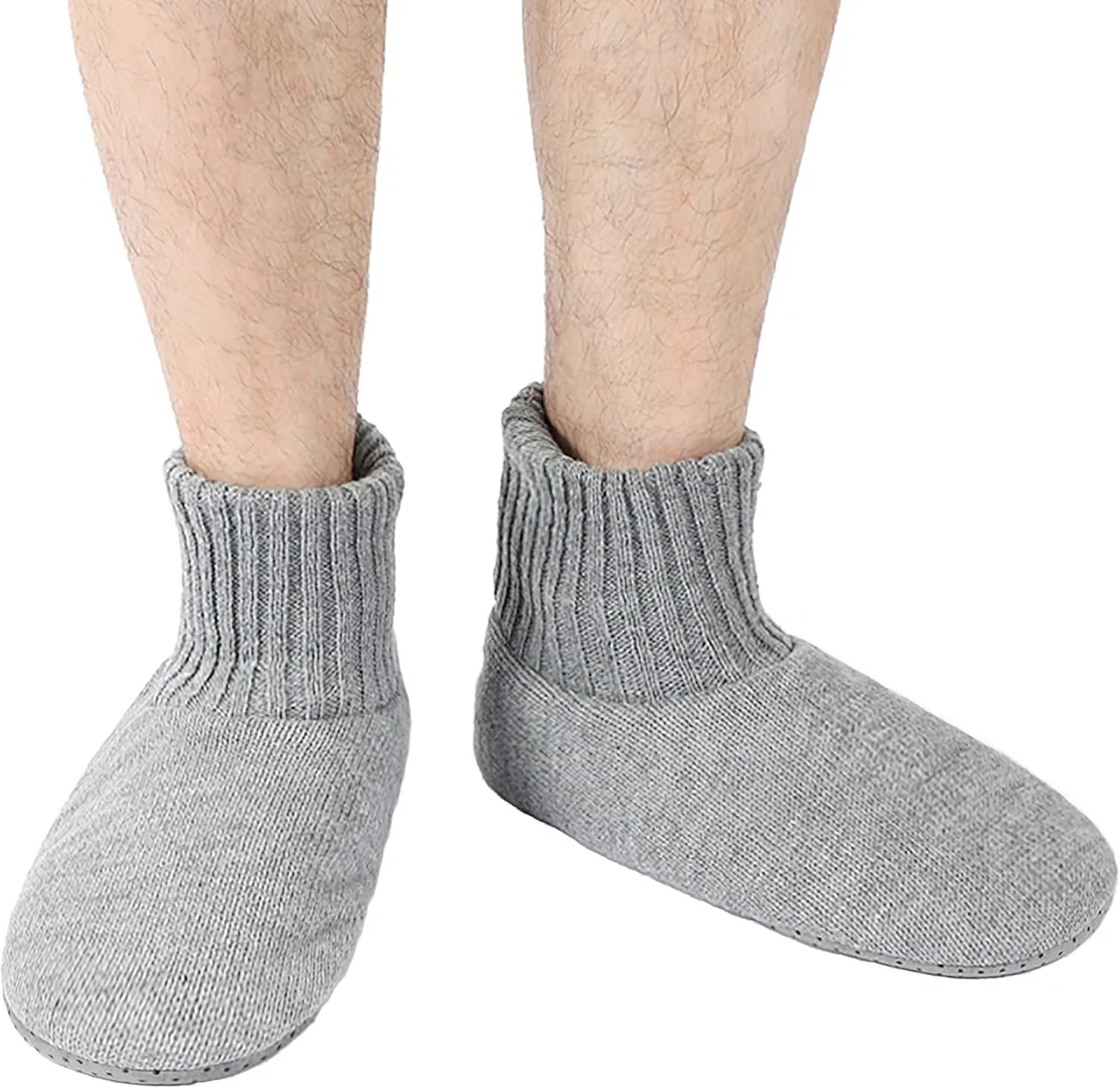Panda Bros Slipper Socks Soft Cozy Thick House Indoor Boot Sock Shoes with Anti-Skid Bottom Soles for Men's