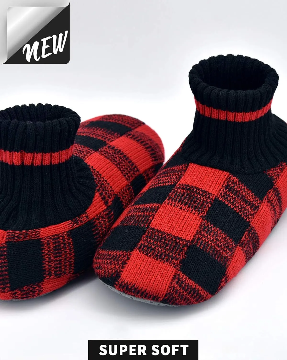 Panda Bros Slipper Socks Soft Cozy Thick House Indoor Boot Sock Shoes with Anti-Skid Bottom Soles for Men's